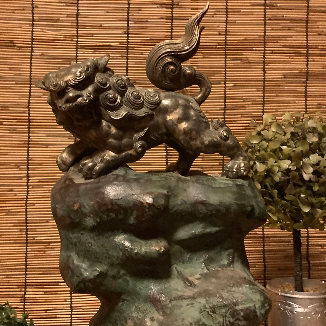 古玩…「魔除霊獣・獅子」神獣・聖獣・守護・魔除け・鬼門除け・鉄鋳物