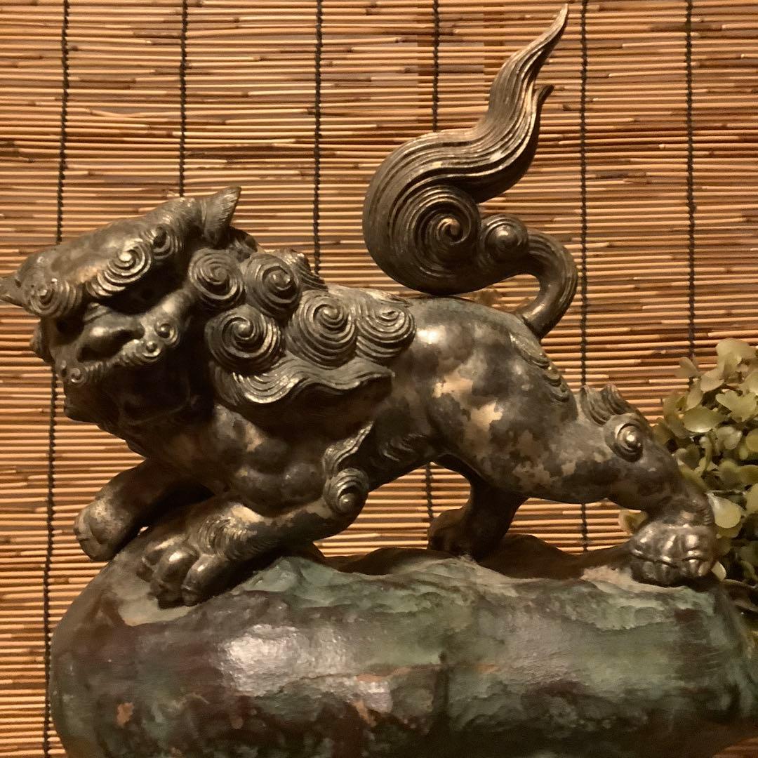 古玩…「魔除霊獣・獅子」神獣・聖獣・守護・魔除け・鬼門除け・鉄鋳物
