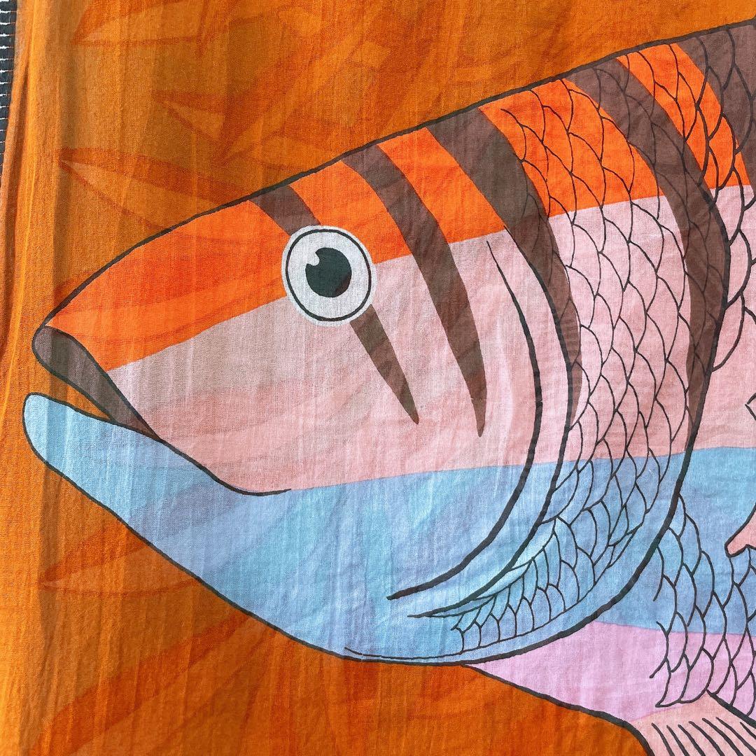 イヌイトゥーシュ 猫と魚のストール 大判 イヌイエディション イアパピヨネ