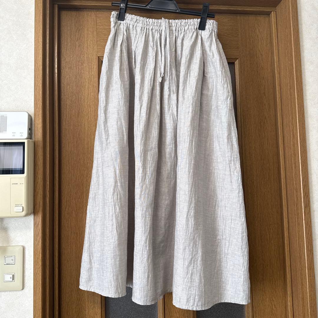 現行品　マドモアゼルノンノン　ギャザースカート薄ベージュ