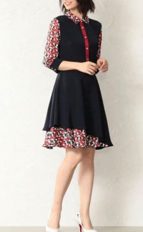 未使用　LOVELESS ラブレス　ジオメトリック アシンメトリーワンピース