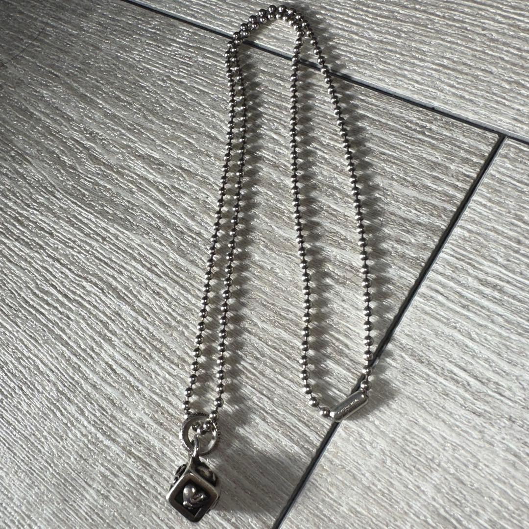希少 Chrome hearts ダイス型 フレームドハートネックレス