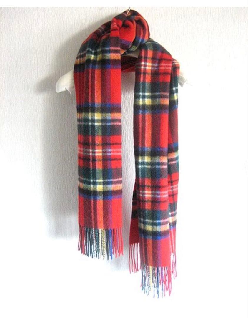 Aquascutum アクアスキュータム タータンチェック 大判カシミヤストール
