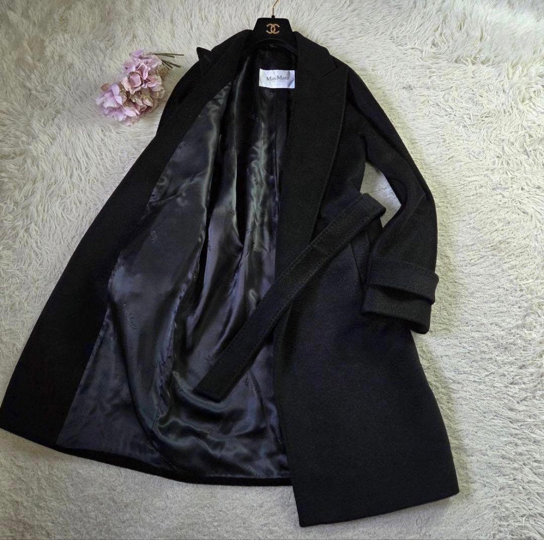 極美品 Max Mara マニュエラ キャメル100% サイズ40 L ブラック