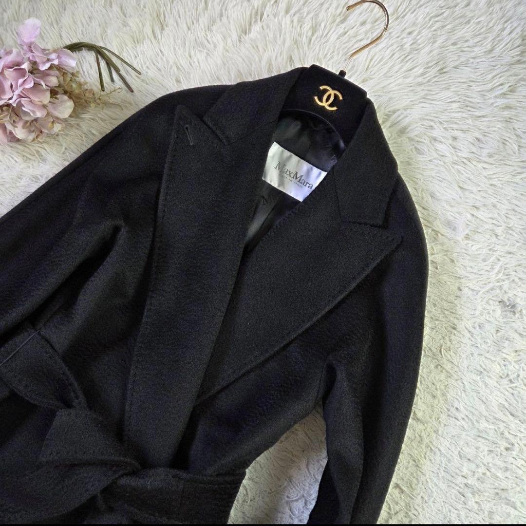 極美品 Max Mara マニュエラ キャメル100% サイズ40 L ブラック