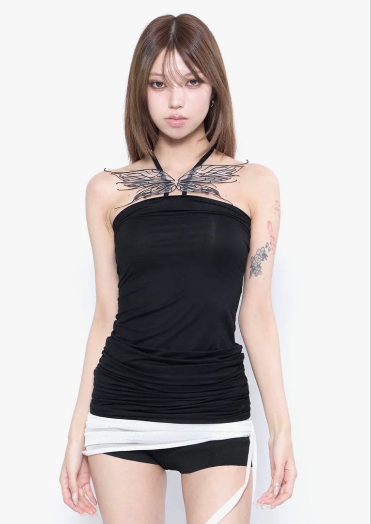 【値下げ中】S butterfly halter tops