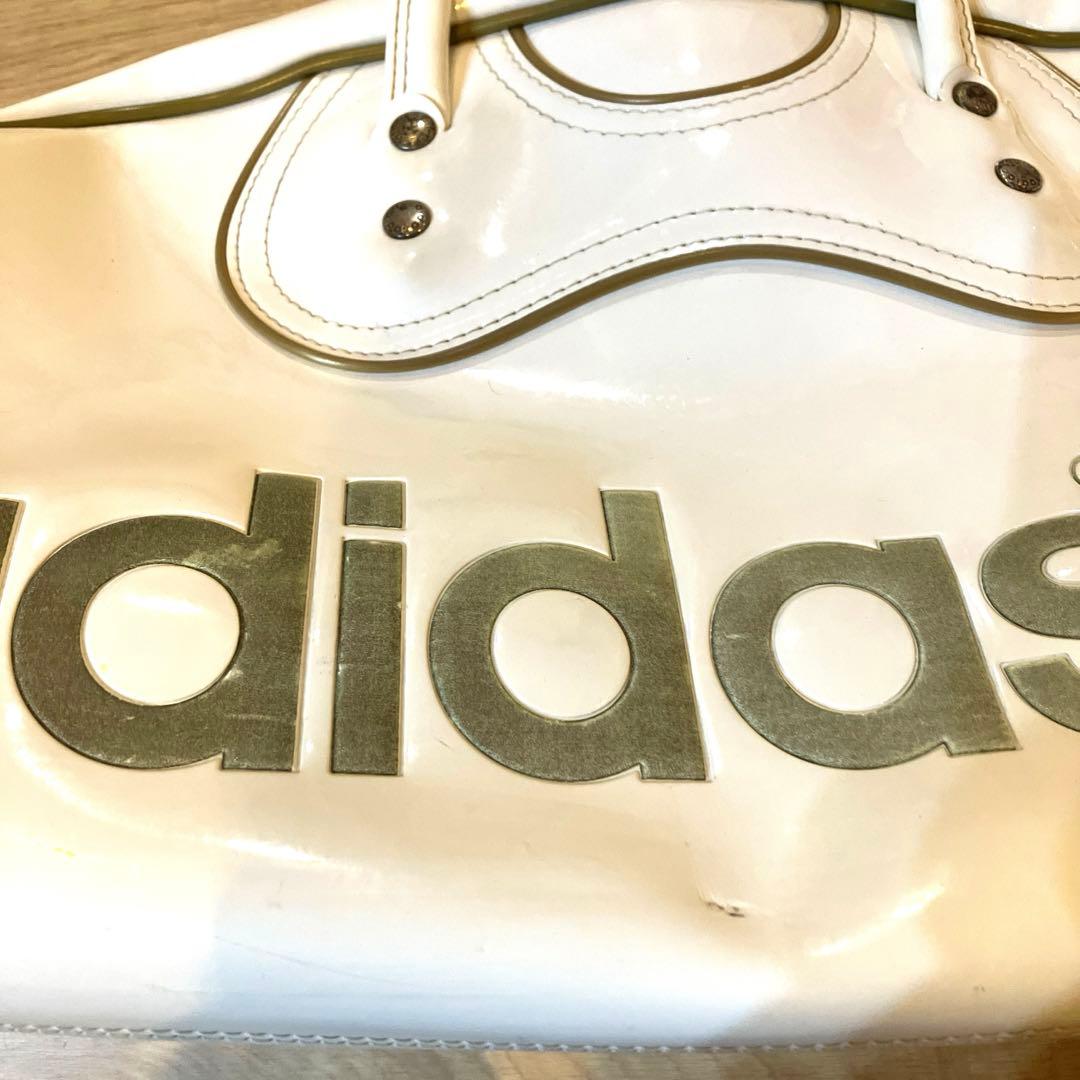 美品　adidas アディダス　80s エナメルバッグ　ボストン　ヴィンテージ