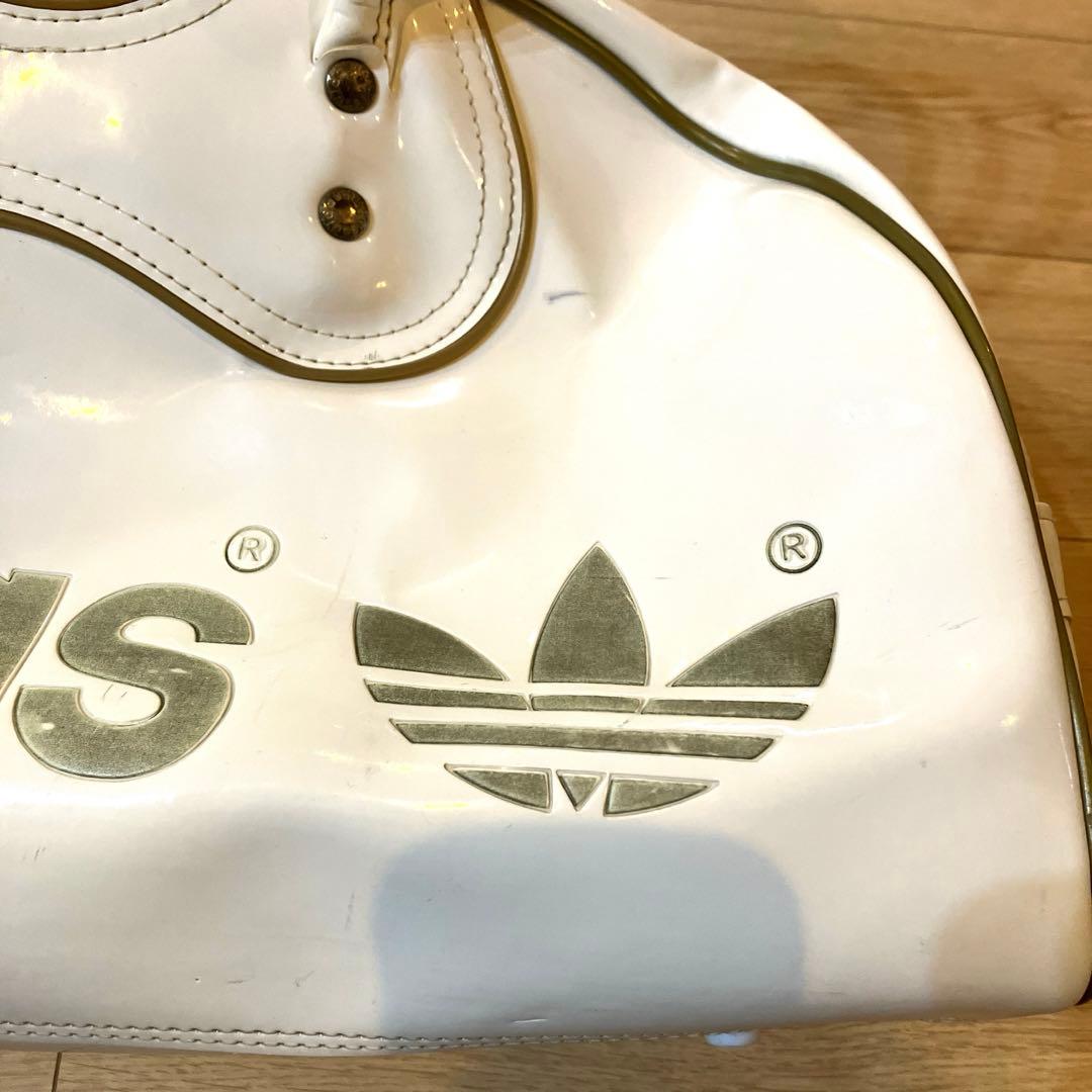 美品　adidas アディダス　80s エナメルバッグ　ボストン　ヴィンテージ