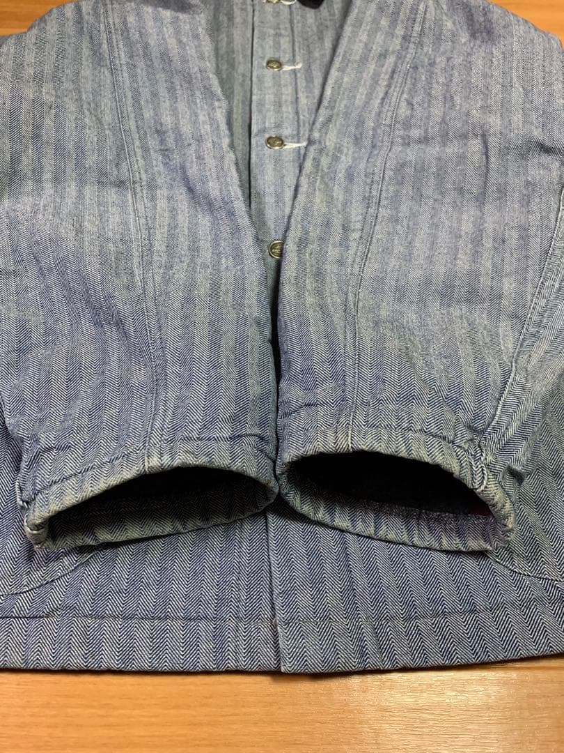 80s Dickies カバーオール チョアコート ヘリンボーン ブランケットL