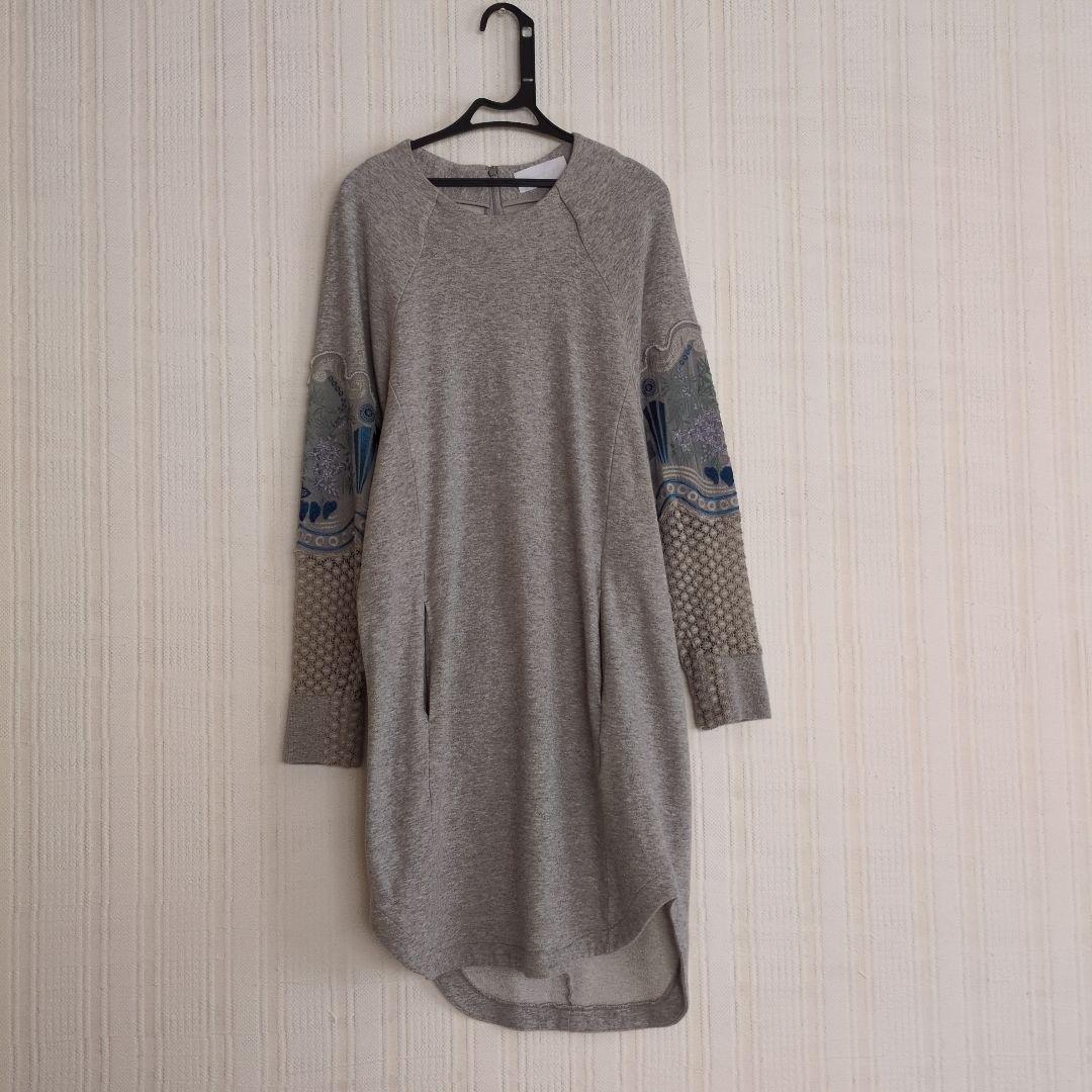 Mame Kurogouchi 刺繍スウェットワンピース