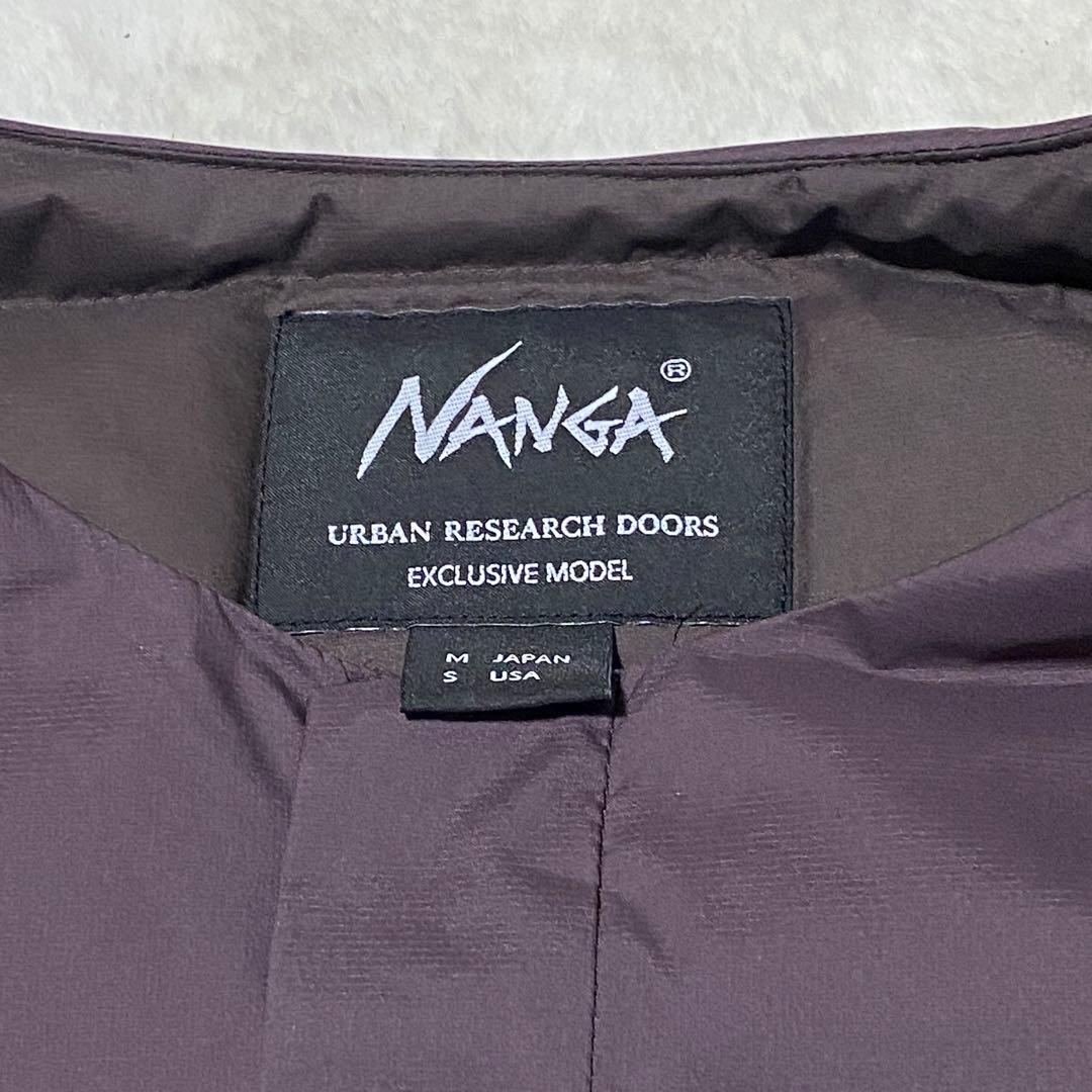 希少色美品 NANGA アーバンリサーチ別注 ノーカラー ダウンジャケット