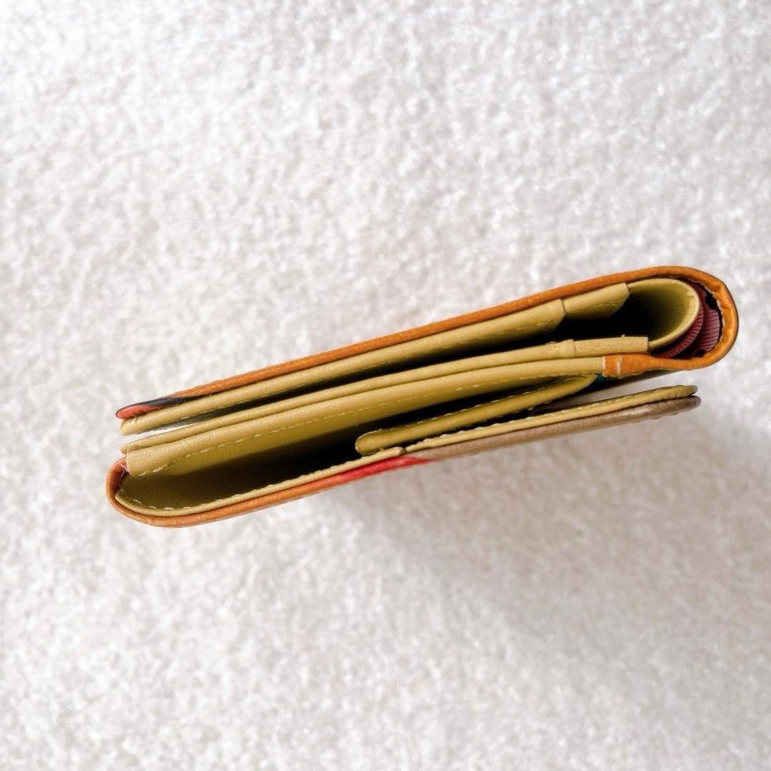 美品 Paul Smith 二つ折り財布 マルチカラー ポールスミス