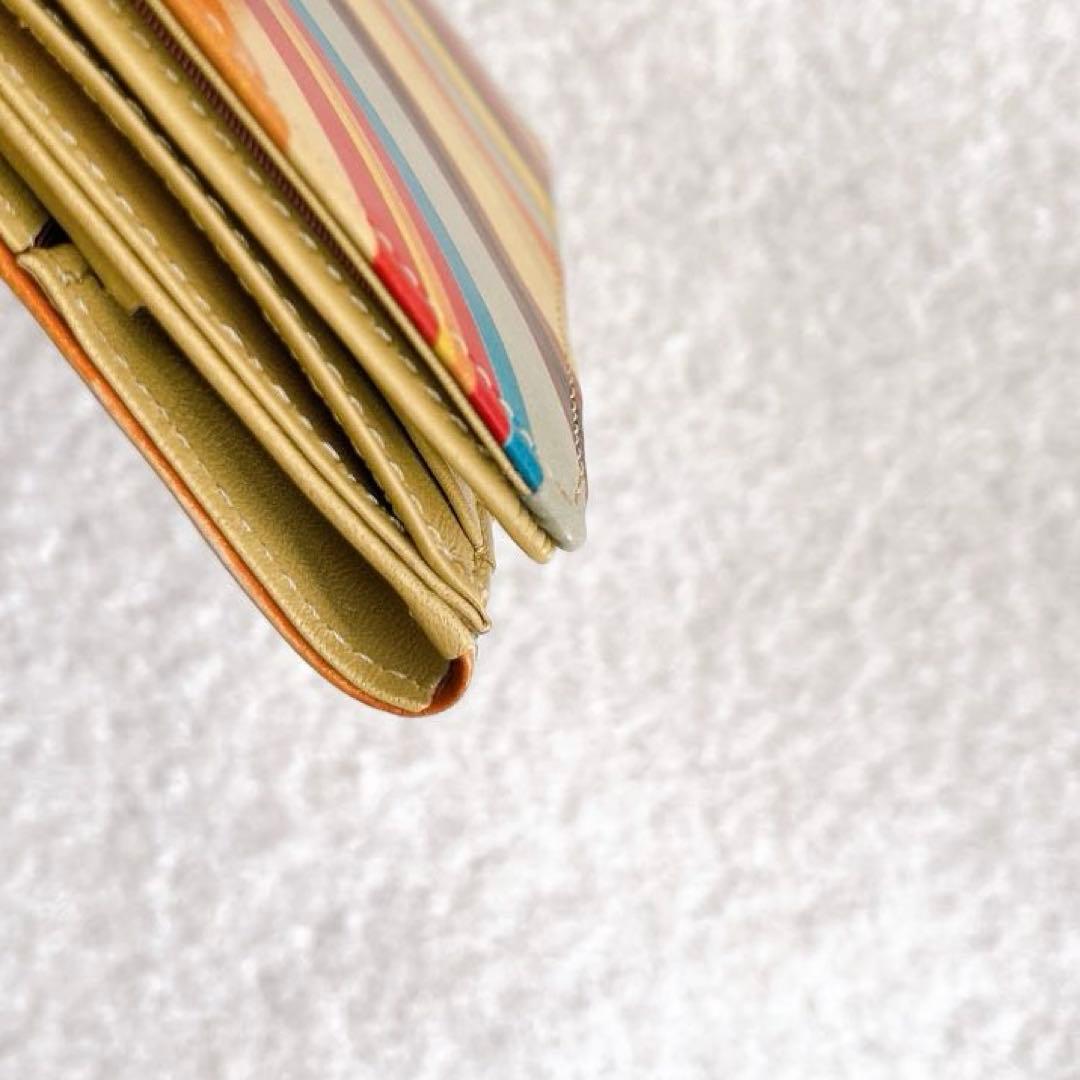 美品 Paul Smith 二つ折り財布 マルチカラー ポールスミス