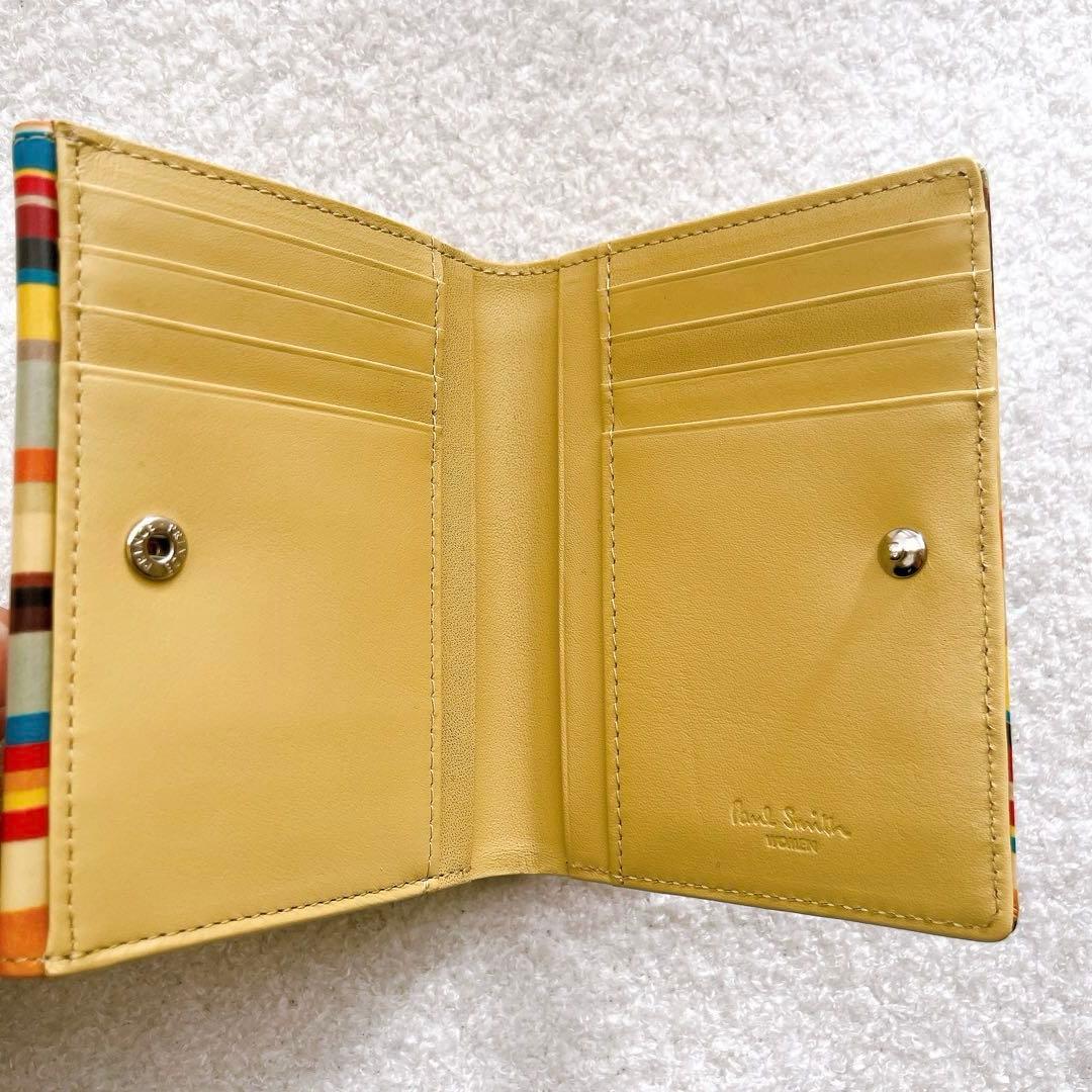美品 Paul Smith 二つ折り財布 マルチカラー ポールスミス