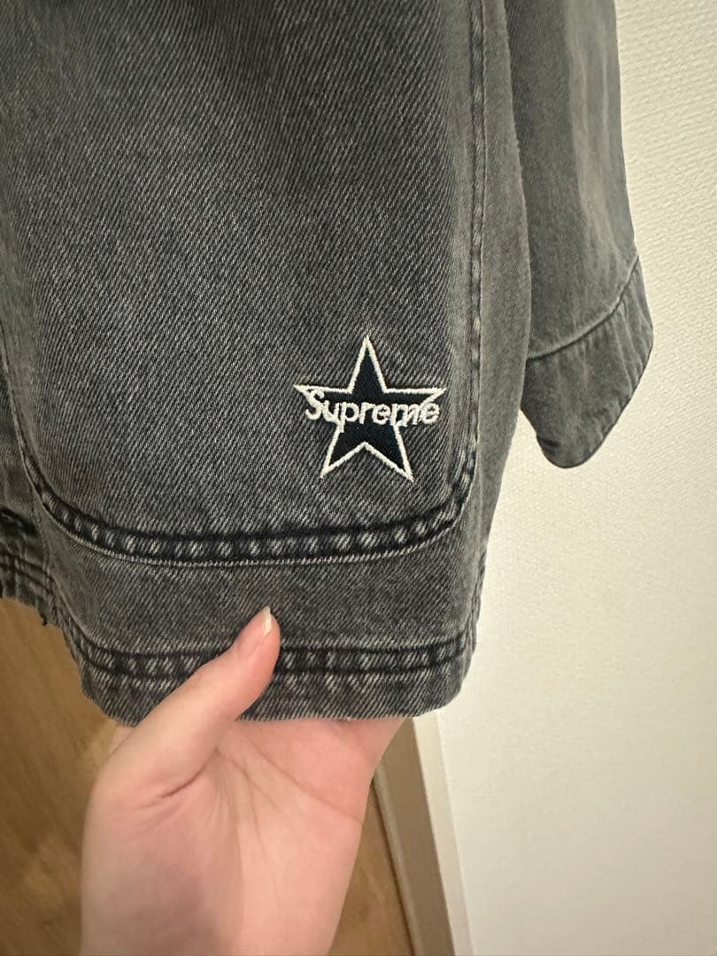 Supreme 22ss Denim Chore Coat ブラック　L