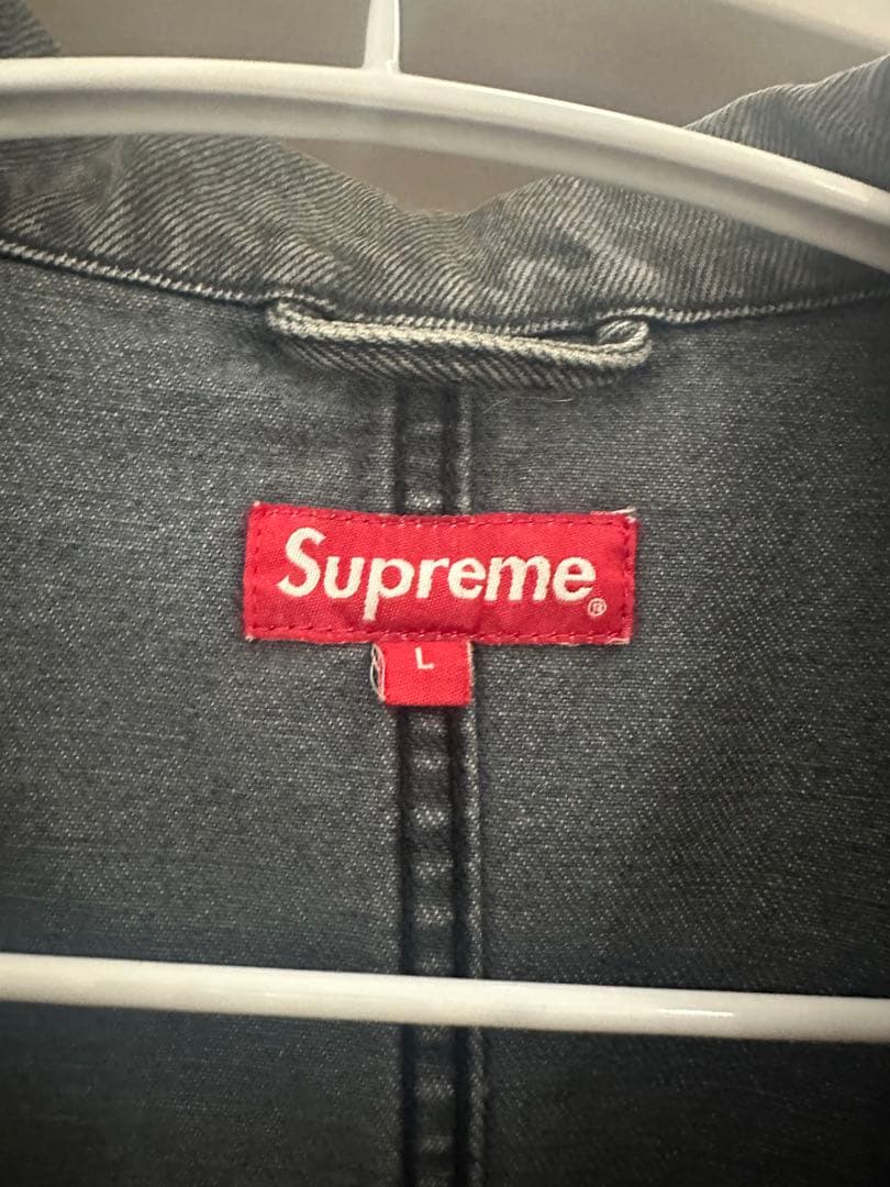 Supreme 22ss Denim Chore Coat ブラック　L