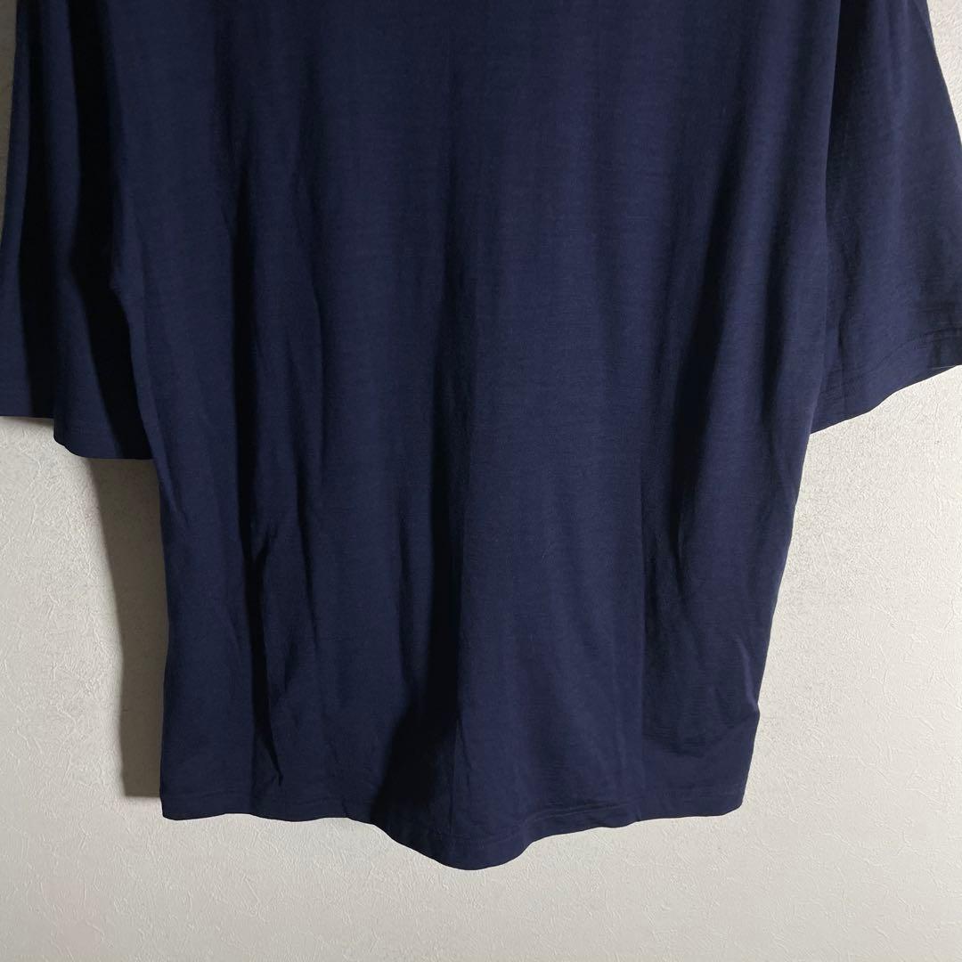 【2023年製】DAN ウール100% オーバーサイズ Tシャツ M ネイビー