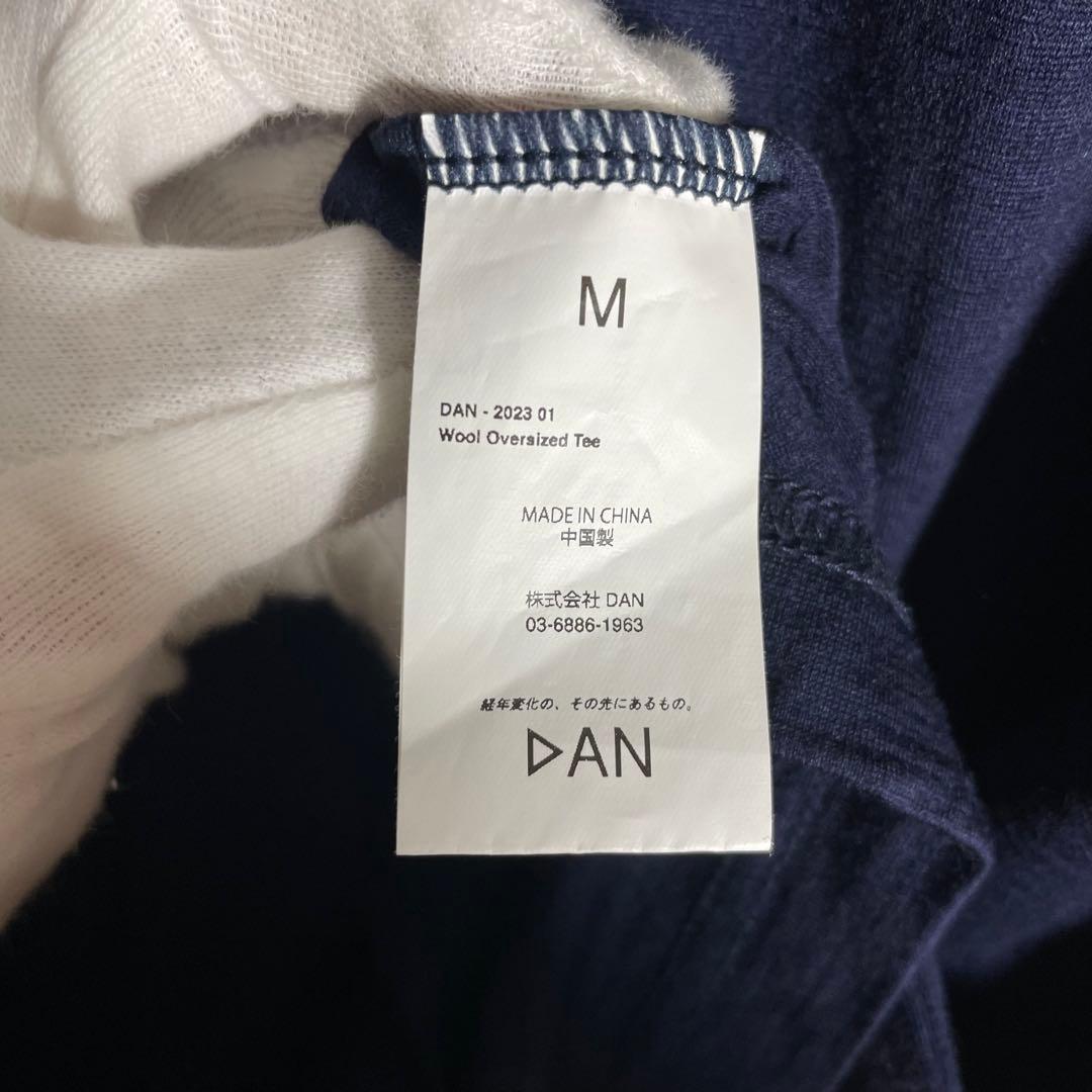 【2023年製】DAN ウール100% オーバーサイズ Tシャツ M ネイビー