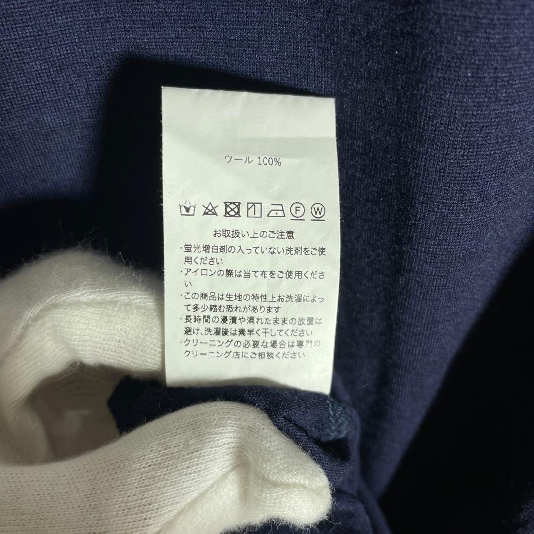 【2023年製】DAN ウール100% オーバーサイズ Tシャツ M ネイビー