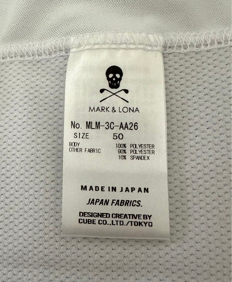 【新品未使用】マークアンドロナ　半袖　モックネックシャツ　50 XL