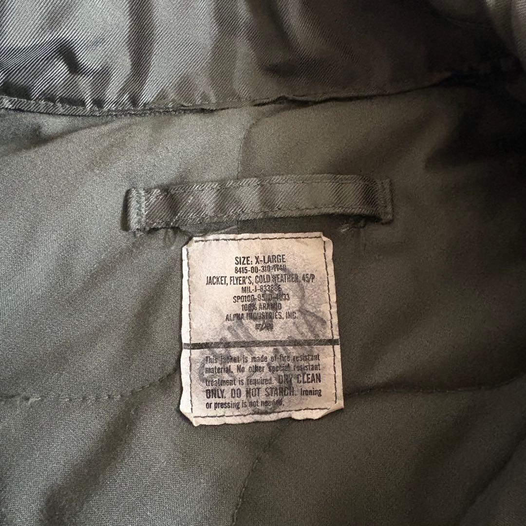 US army 米軍実物　CWU-45/P フライトジャケット　XL ミント
