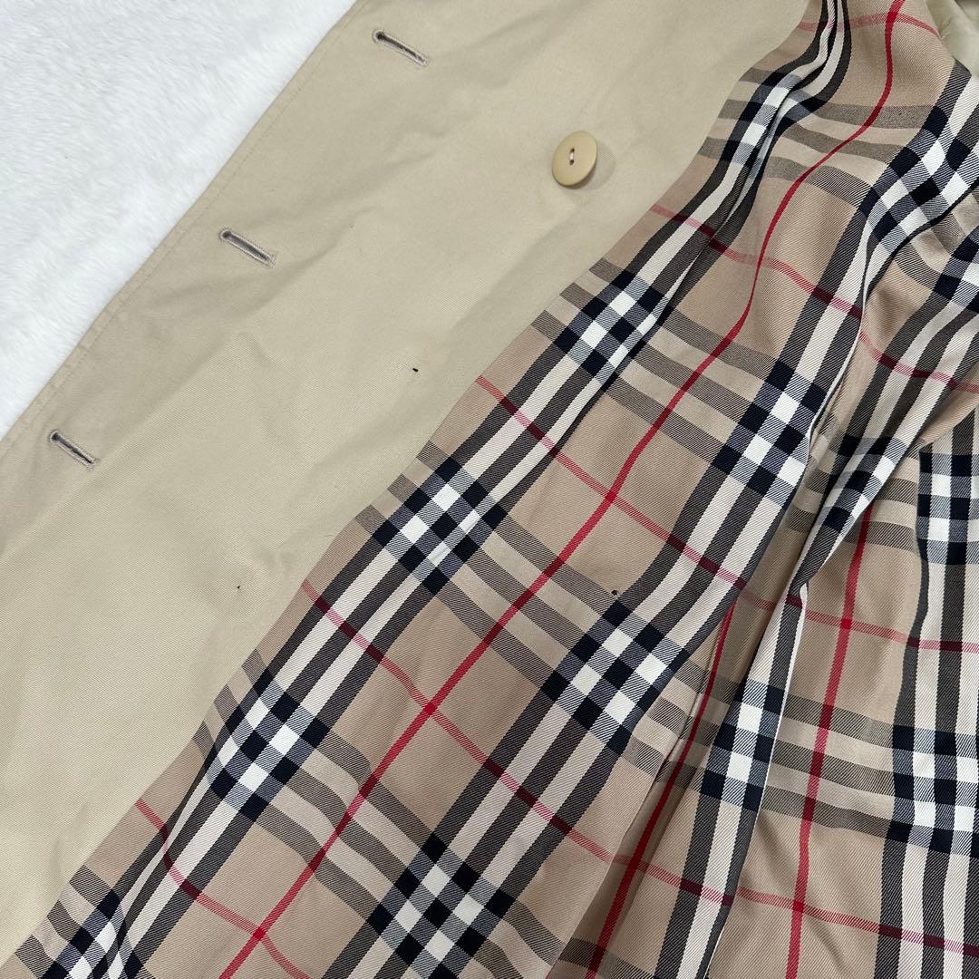 バーバリーブルーレーベル トレンチコート ノバチェック ロング丈 40（L）