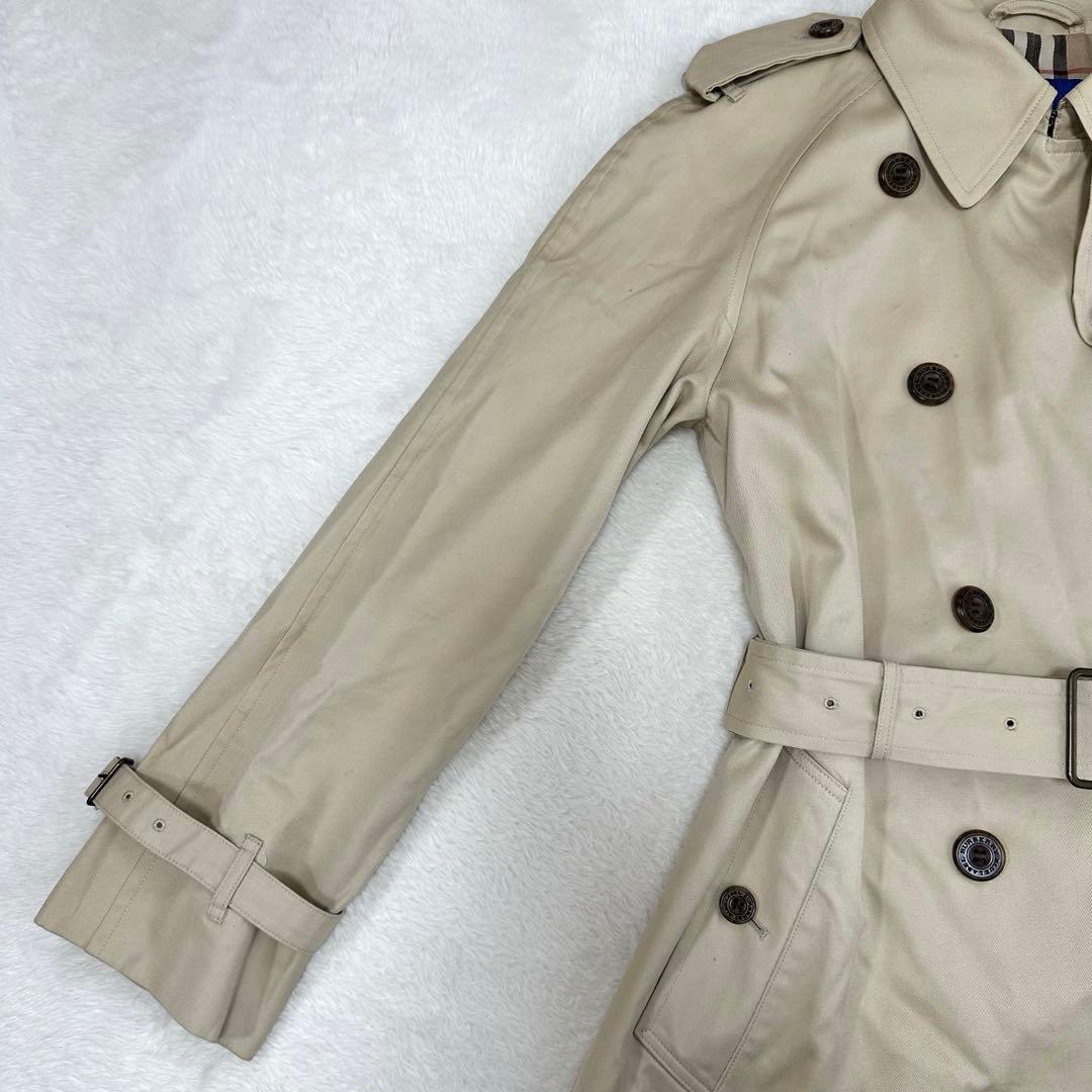 バーバリーブルーレーベル トレンチコート ノバチェック ロング丈 40（L）