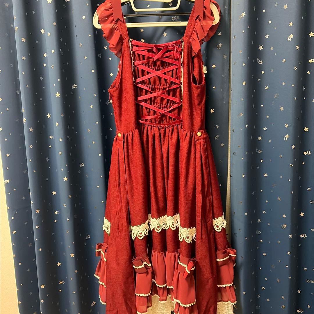 Ribbon Couture Paletteジャンパースカート　えんじ
