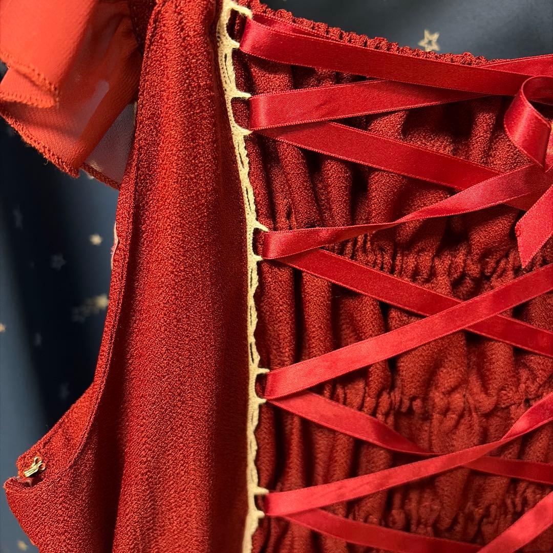 Ribbon Couture Paletteジャンパースカート　えんじ
