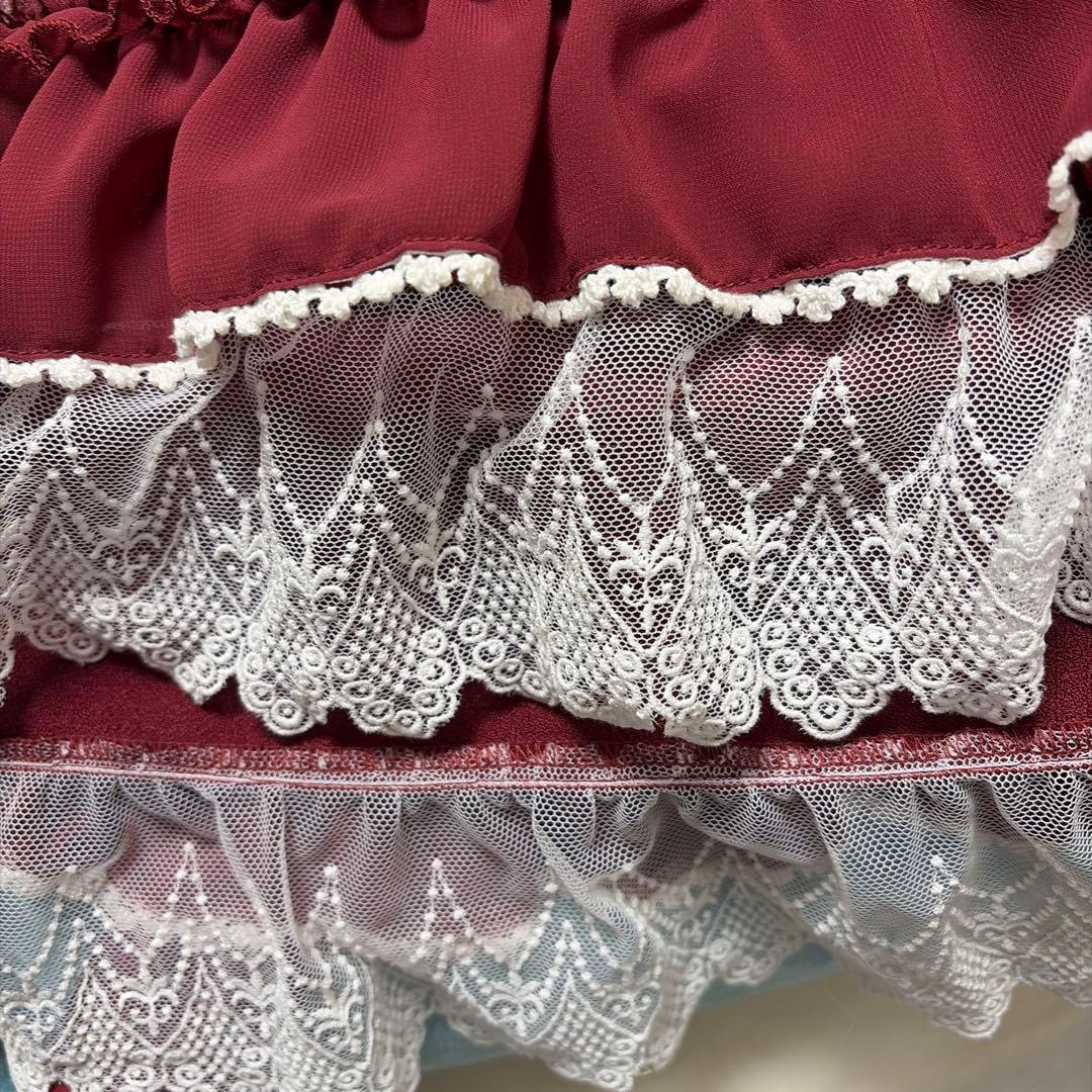 Ribbon Couture Paletteジャンパースカート　えんじ