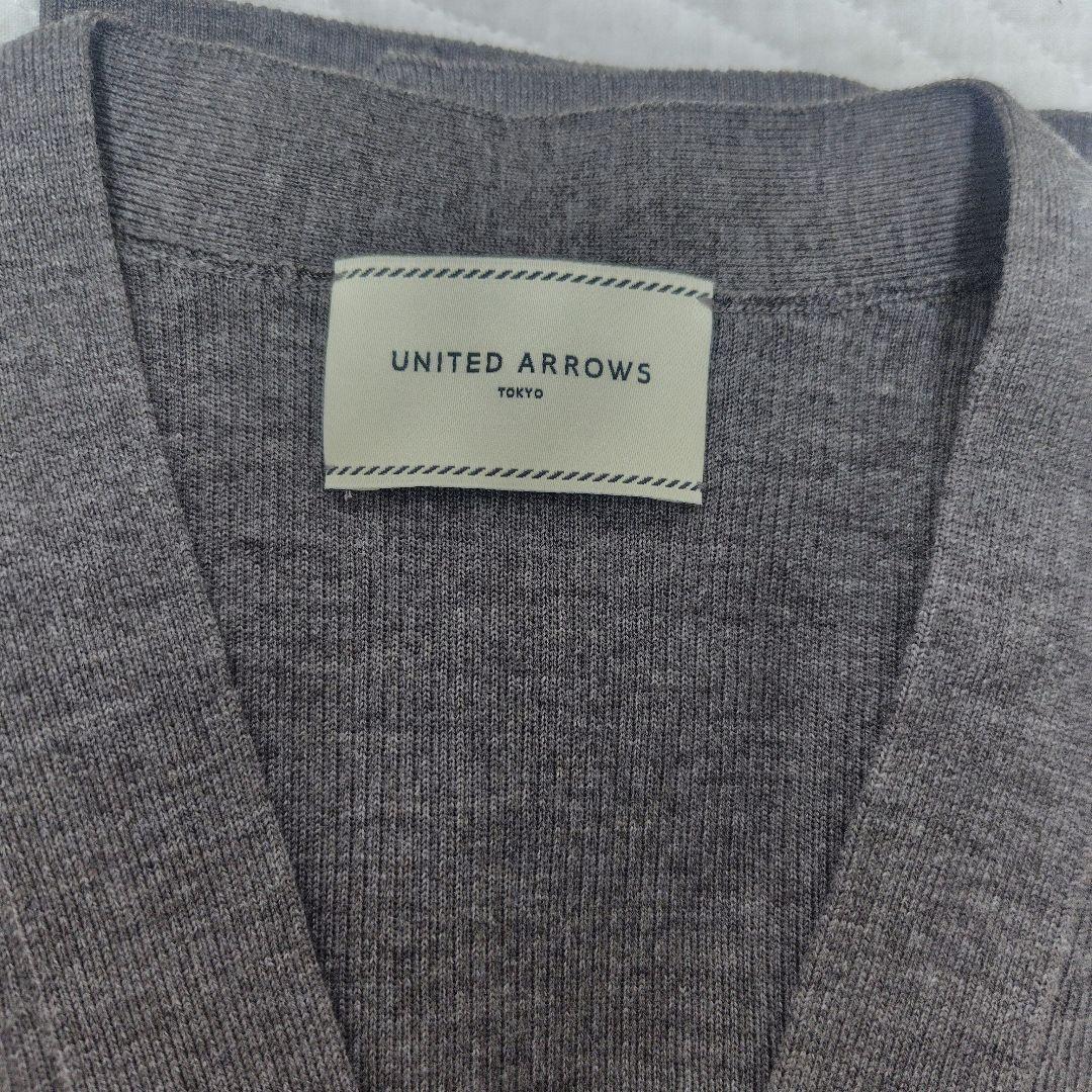 UNITEDARROWS 18G ウール リブ カーディガン