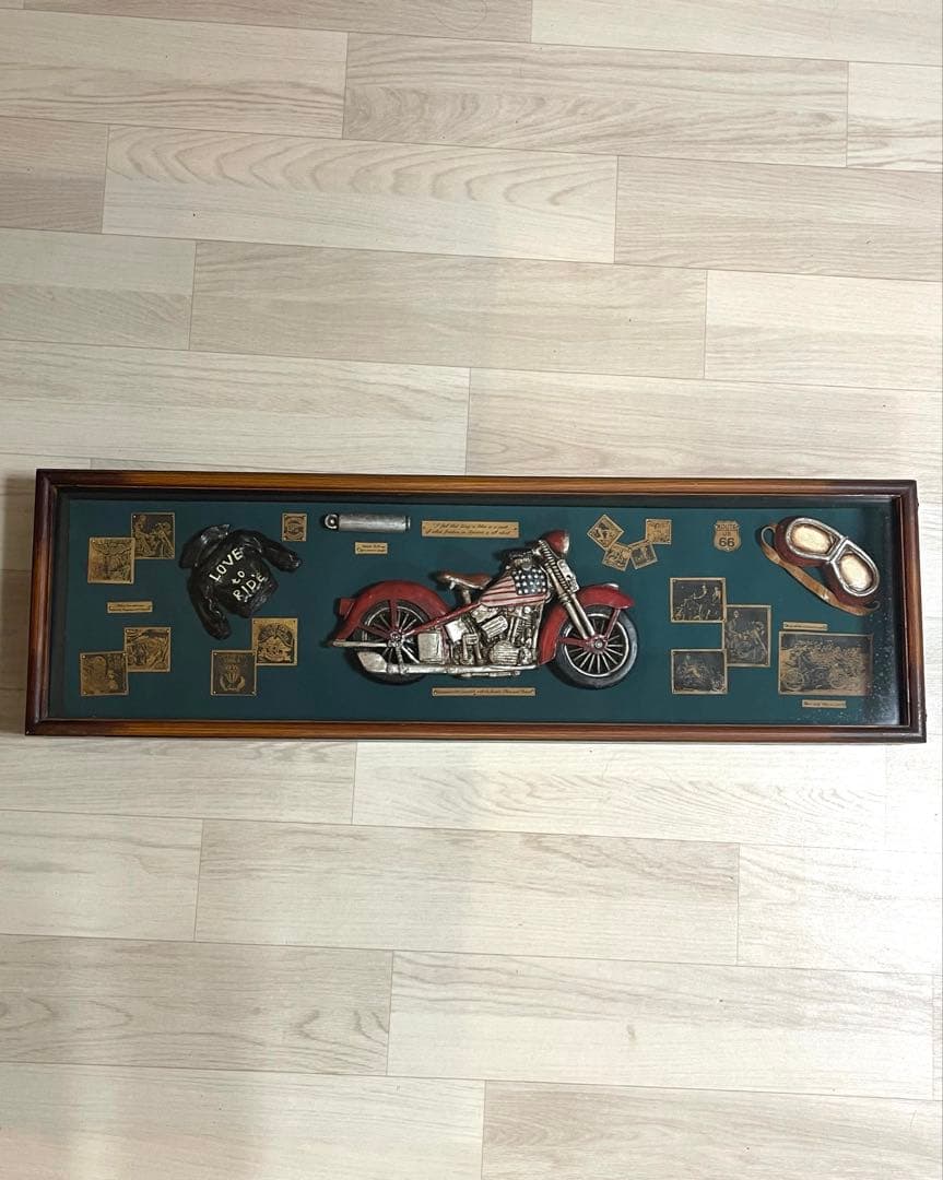 【レア・極美品】バイクアートフレーム　ヴィンテージ 額縁オブジェ インテリア