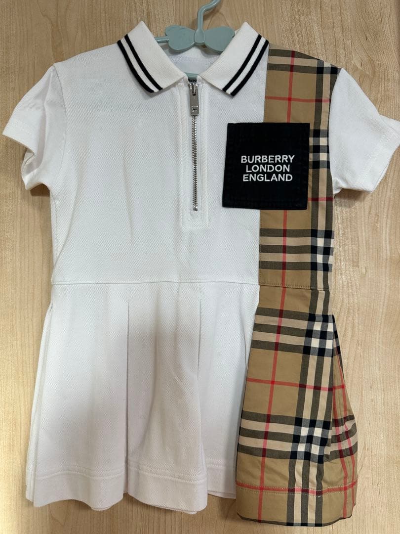 美品⭐︎BURBERRY ポロシャツワンピ白 18M 86cm