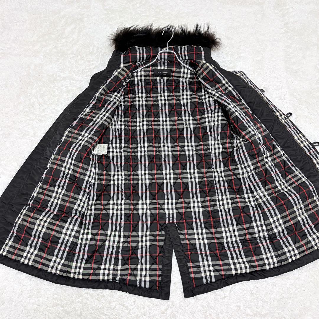 Burberry バーバリーブラックレーベル 中綿モッズコート 上品ブラック