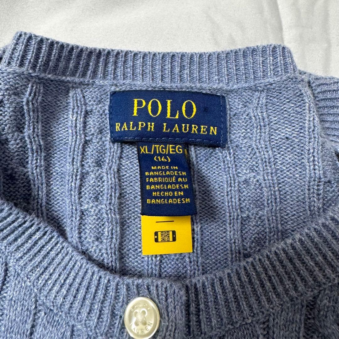 美品✨　POLO RALPH LAUREN カーディガン　ケーブル　ポニー