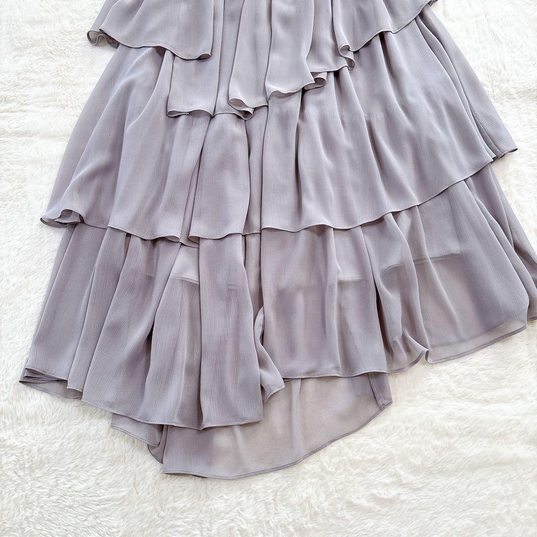 【美品】アニュアンス ランダムヘムティアードスカート アシンメトリー ロング