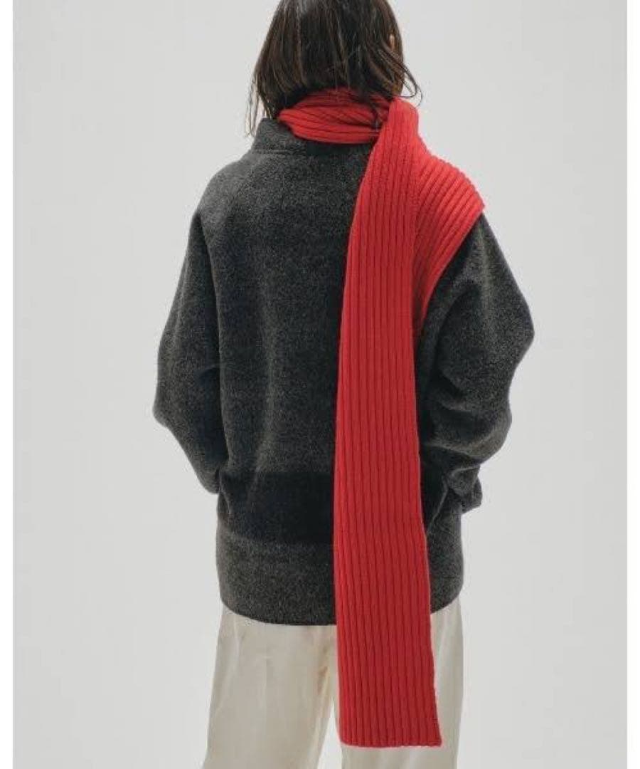 TODAYFULトゥデイフルRib Knit Mufflerリブニットマフラー赤