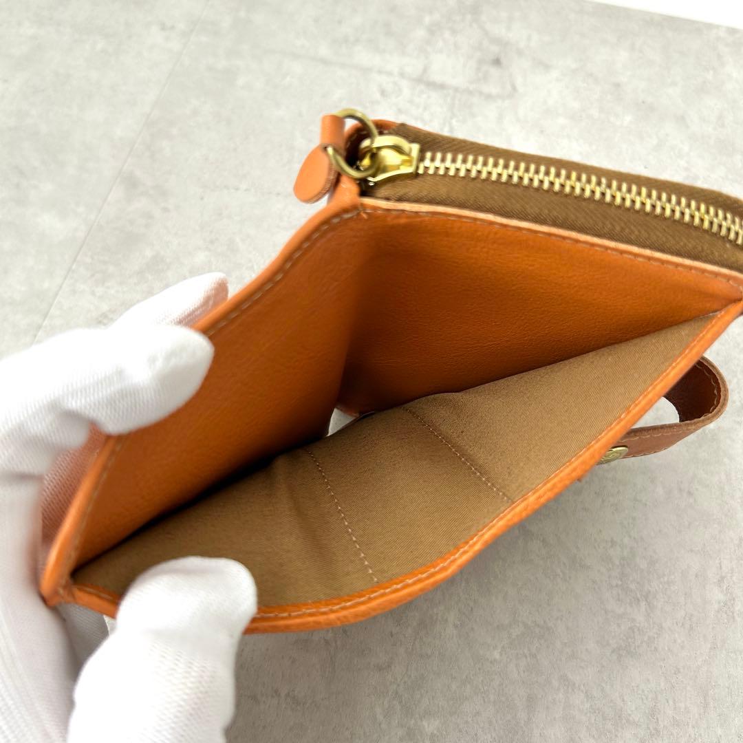 【美品✨️】IL BISONTE 2つ折り財布 ラウンドジップ ヤケヌメ