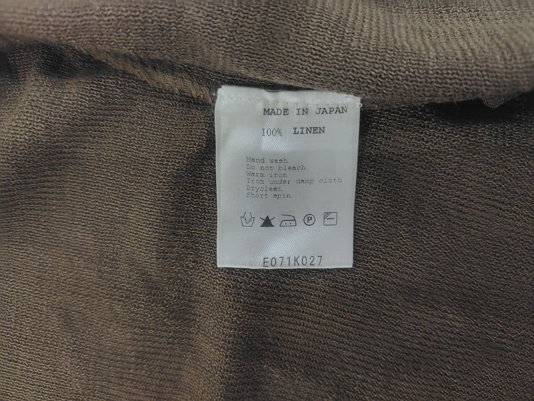 ■新品■evam evaエヴァムエヴァ■麻リネンニットカーディガンブラウン茶