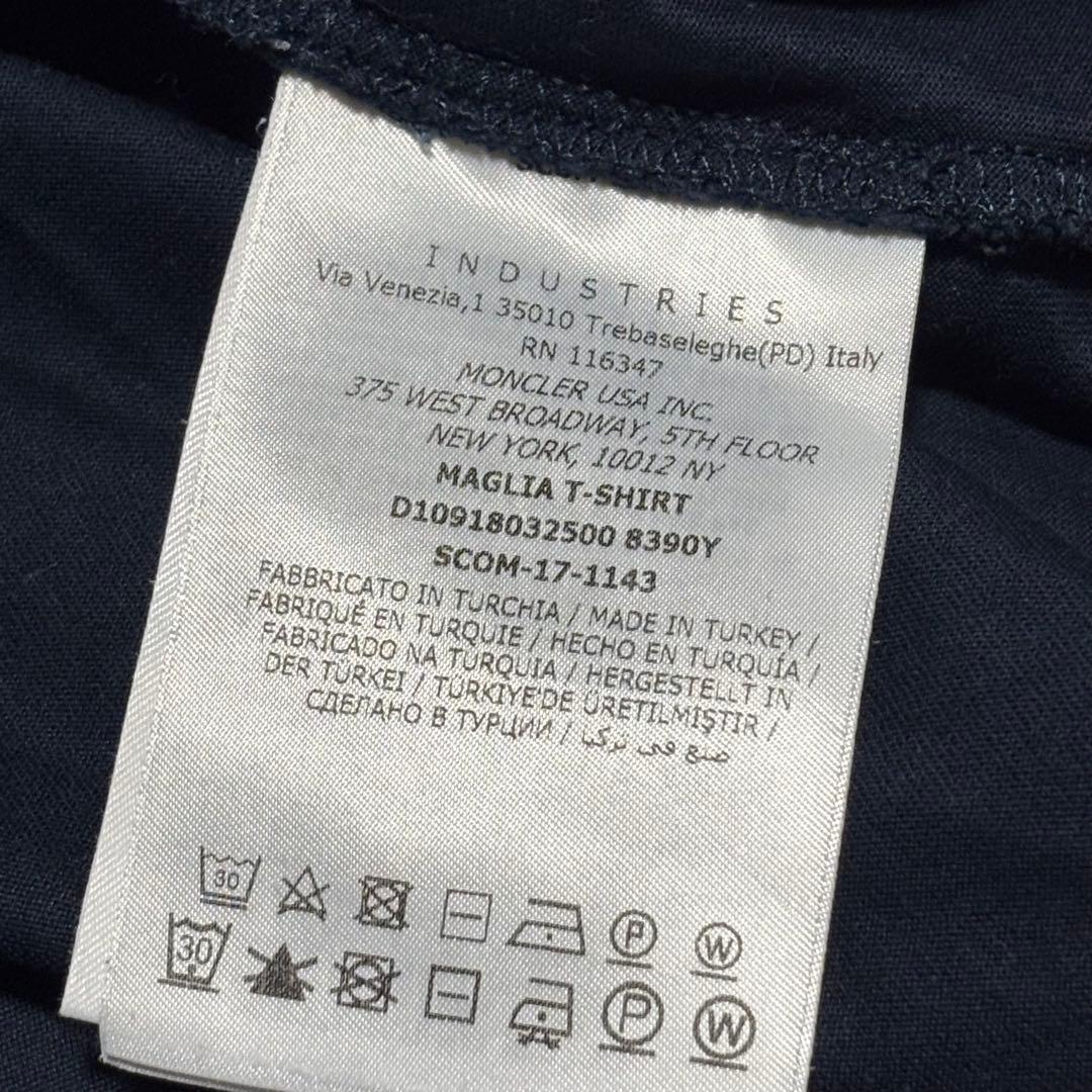 モンクレール　Tシャツ　ダブルワッペン　ネイビー　Sサイズ