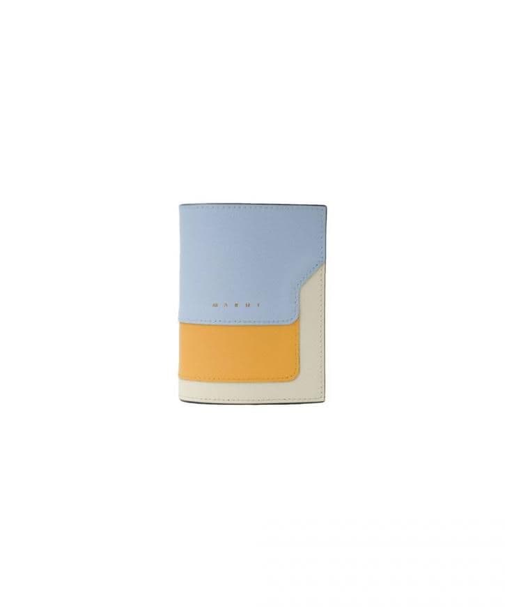 MARNI 二つ折り財布 水色/黄色　限定カラー
