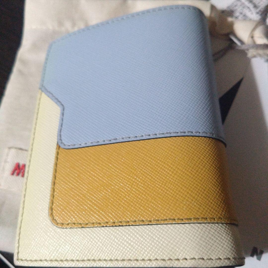 MARNI 二つ折り財布 水色/黄色　限定カラー