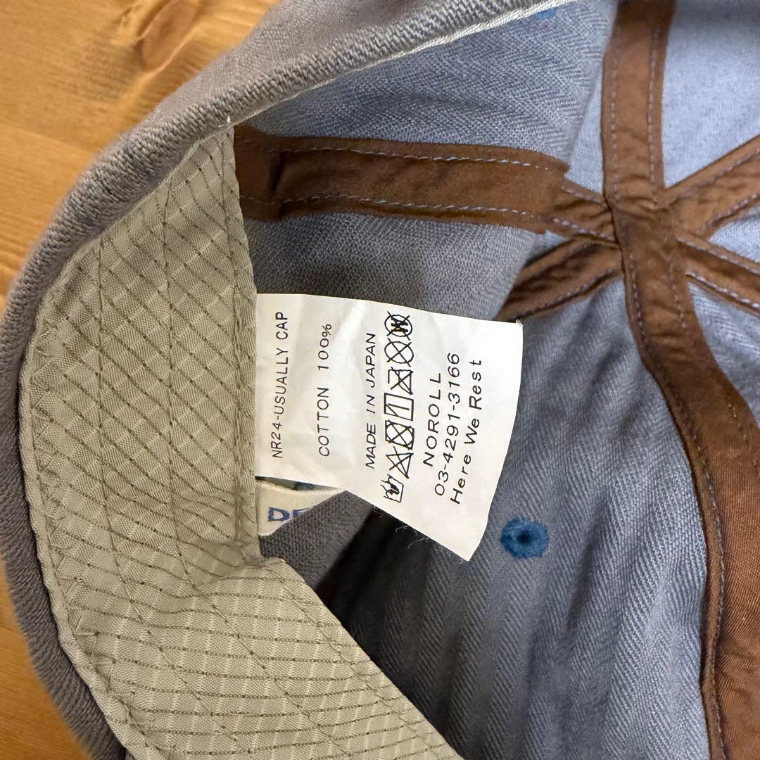 【売切/極美品】NOROLL USUALLY CAP グレー 入手困難モデル
