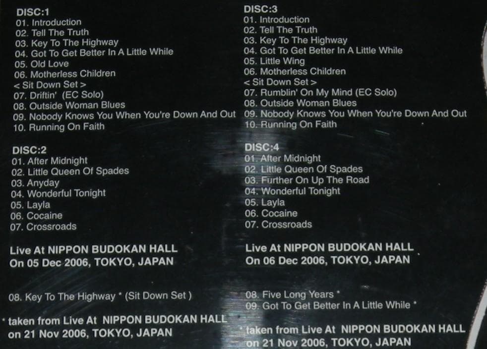 Eric Clapton 2006年日本武道館 4CD ＋ 2CD ＋ 2CD