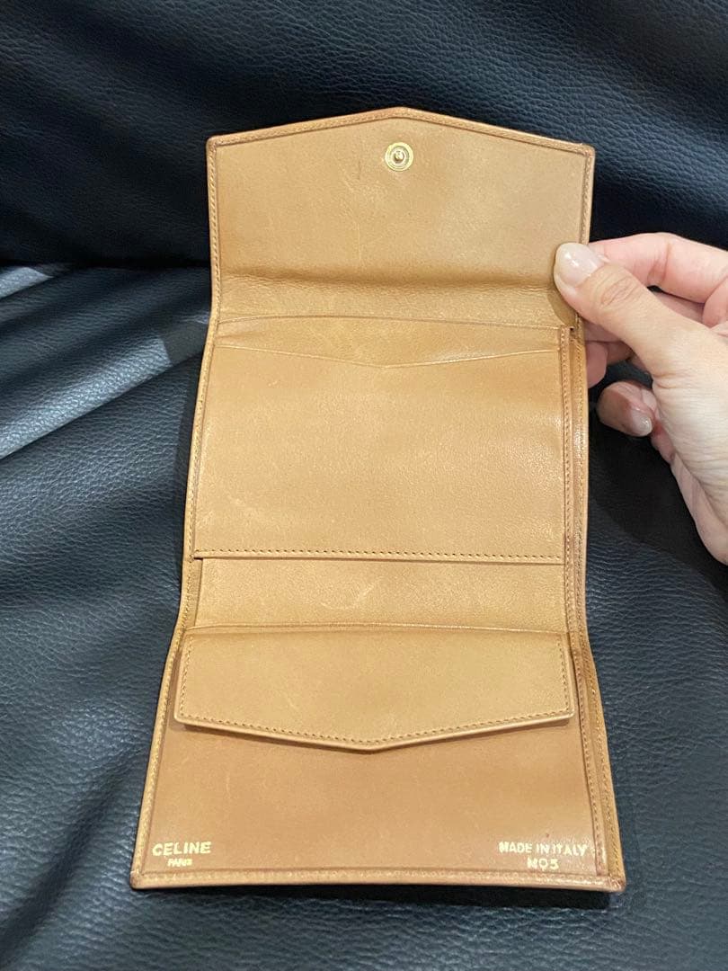 CELINE オールドセリーヌ　三つ折り財布　Cマカダム　馬車　Vintage
