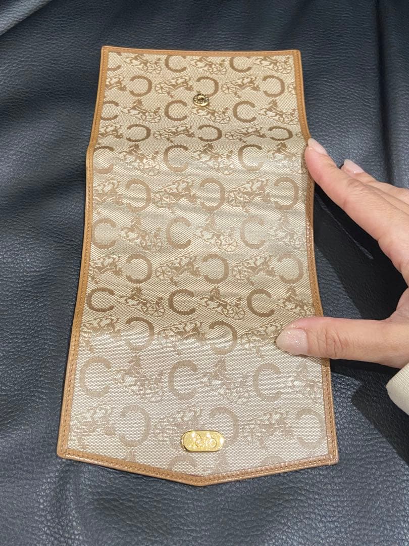 CELINE オールドセリーヌ　三つ折り財布　Cマカダム　馬車　Vintage