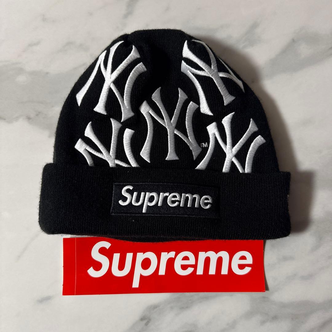 Supreme NYロゴ ビーニー 黒