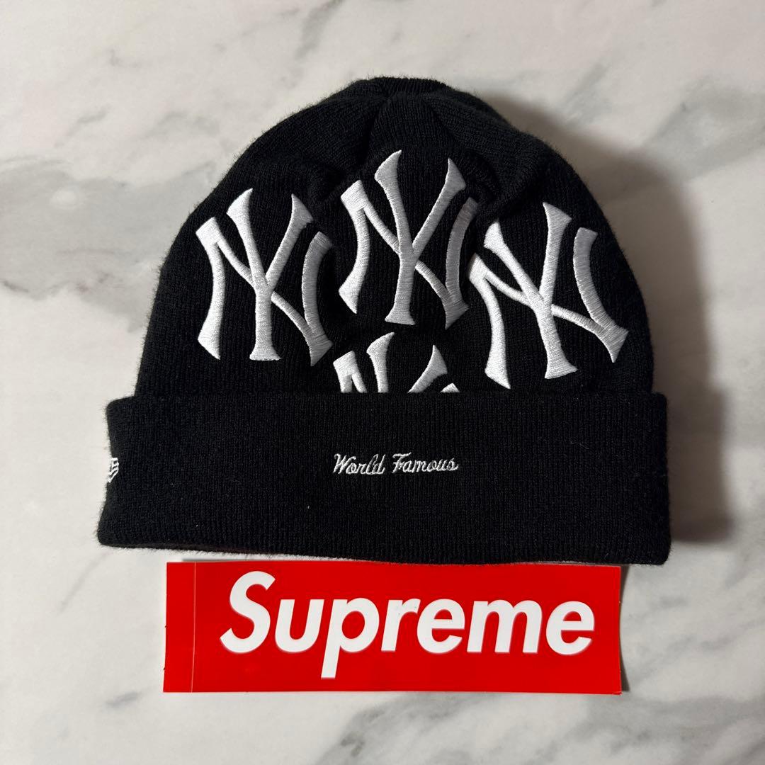 Supreme NYロゴ ビーニー 黒