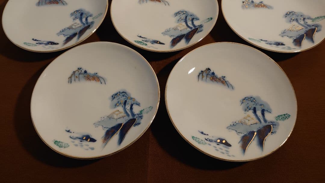 伊万里　伊万里　色絵　金襴手　菓子皿　豆皿　蔵出し　７客