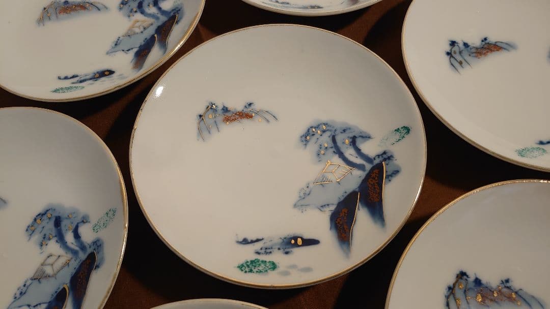 伊万里　伊万里　色絵　金襴手　菓子皿　豆皿　蔵出し　７客